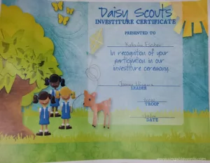 Daisy Scouts - Girl Scout Certificate
